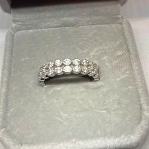 Ladies eternity 925/rhodium Bella JTV ring band, sz 7, NWOT